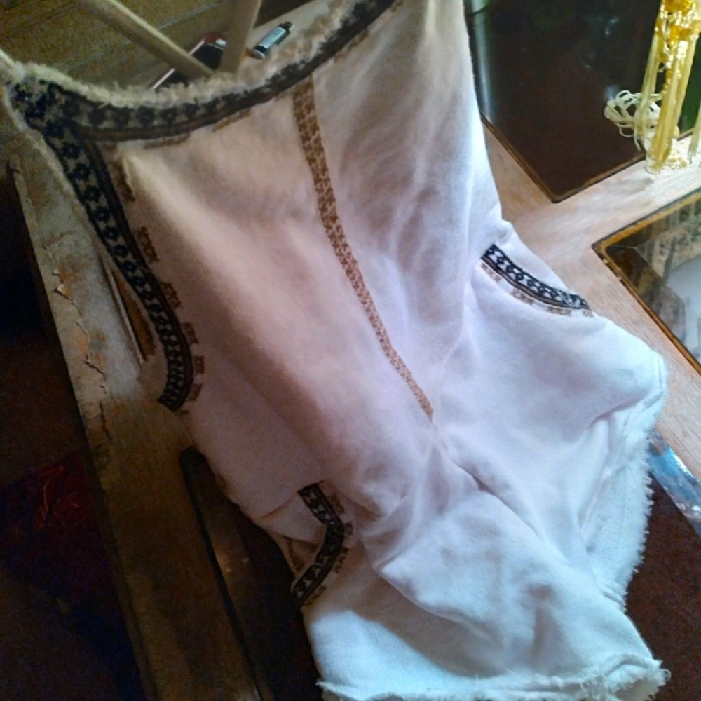 Free People white Terry Romper
